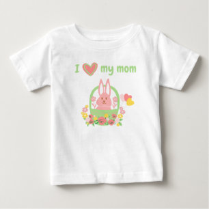 Colourful Adorable Rabbit in a Basket Baby T-Shirt