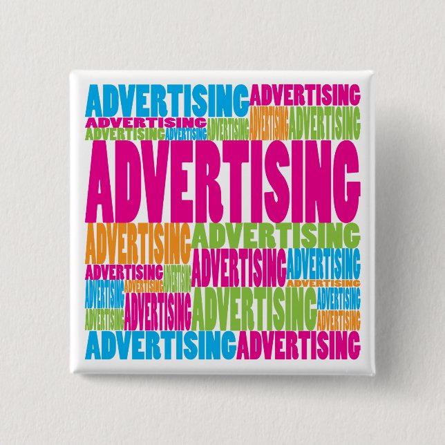Colourful Advertising 15 Cm Square Badge (Front)