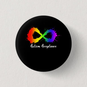 Colourful Advocacy Red Instead Autism Infiniti Acc 3 Cm Round Badge