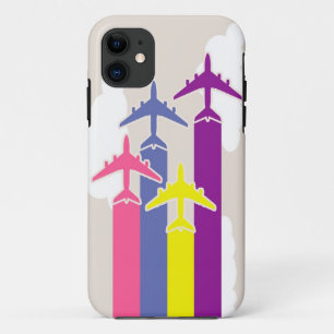 Colourful aeroplanes iPhone 11 case