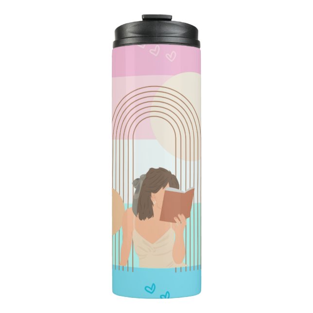 Colourful Aesthetic  Thermal Tumbler (Front)
