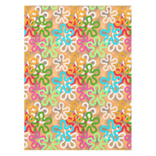 Colourful African Blob Abstract Shapes Pattern Tablecloth