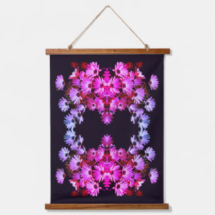 Colourful African Daisy Flowers Abstract  Hanging Tapestry