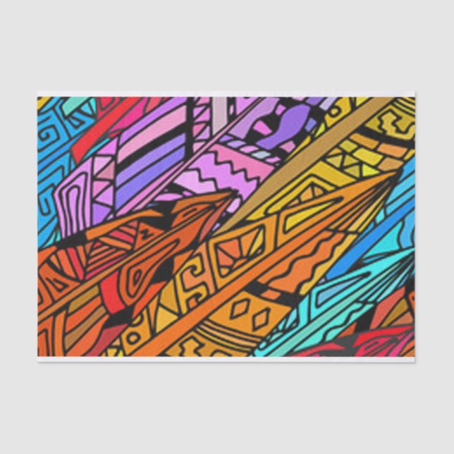 Colourful African Design Tissue Paper (Front)