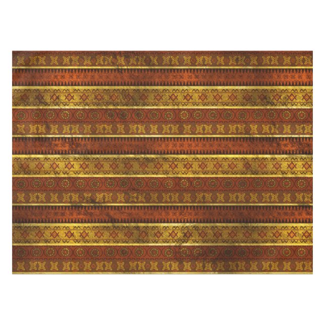 Colourful African Ethnic Tribal Pattern Tablecloth (Front (Horizontal))