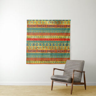 Colourful African Ethnic Tribal Pattern Tapestry