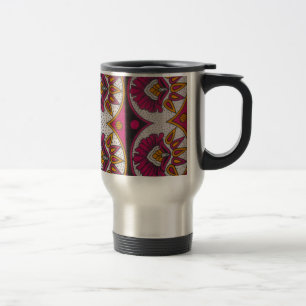 Colourful African Fabric Motif Art Print Travel Mug