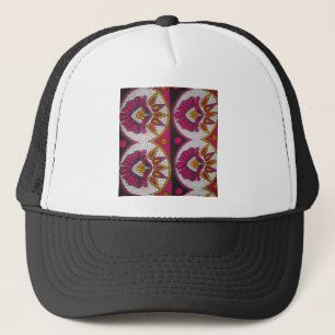 Colourful African Fabric Motif Art Print Trucker Hat