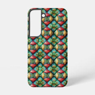 Colourful African-Inspired Geometric Mosaic Patter Samsung Galaxy Case