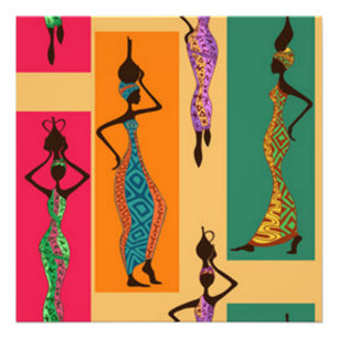Colourful African Ladies Photo Print