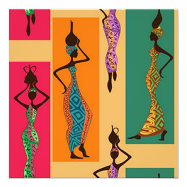 Colourful African Ladies Photo Print (Front)