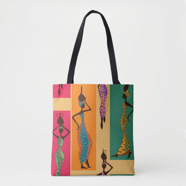 Colourful African Ladies Tote Bag (Front)