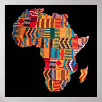 Colourful African Map Poster