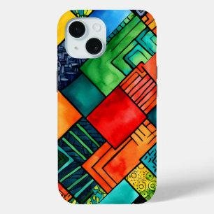 Colourful African Print iPhone 15iPhone / iPad cas iPhone 15 Case