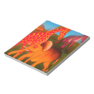 Colourful  African wild animal safari colours Notepad