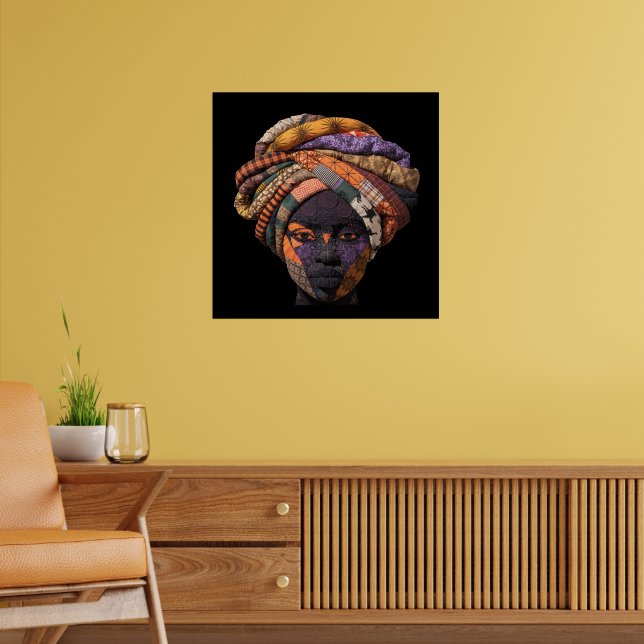 Colourful African Woman Poster (Living Room 2)