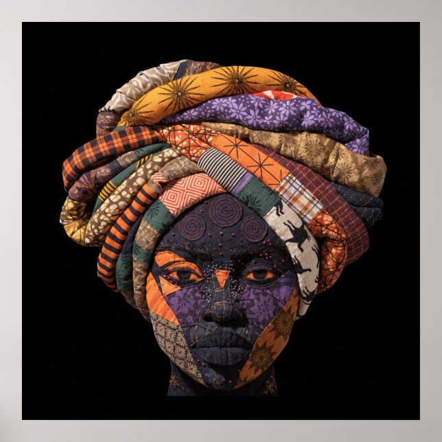 Colourful African Woman Poster (Front)