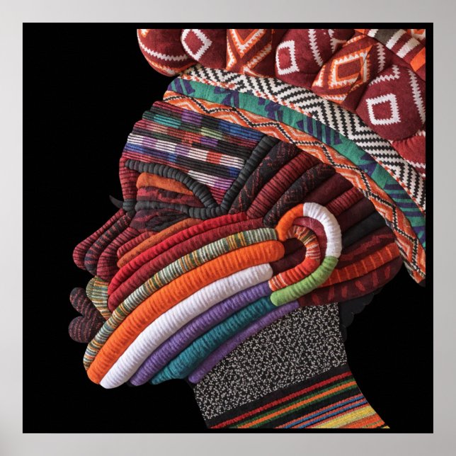 Colourful African Woman Poster (Front)