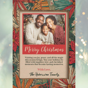 Colourful Afro-Boho Merry Christmas  Holiday Card