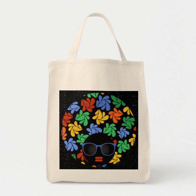 Colourful Afro Love Tote Bag (Front)