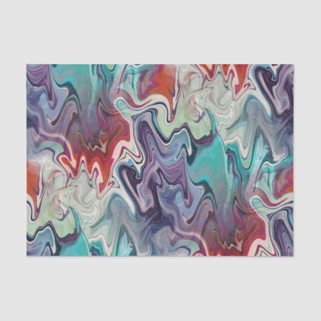 Colourful Agate Marbled Abstract Decoupage Tissue Paper (Front)