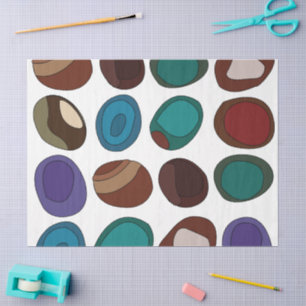 Colourful Agate Stone Crystal Pattern Tissue Paper