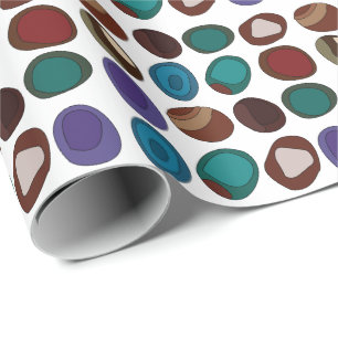 Colourful Agate Stone Crystal Pattern Wrapping Paper