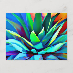 Colourful Agave plant Postcard