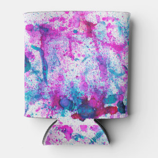 Colourful alcohol ink, abstract painting. can cooler