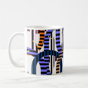 Colourful algorithmic art pattern  coffee mug