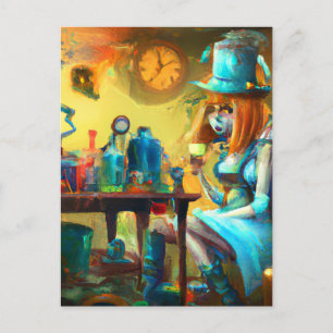 Colourful Alice in the Apothecary Postcard