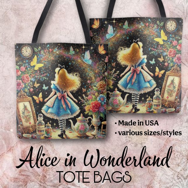 Colourful Alice In Wonderland Fantasy Art Tote Bag (Creator Uploaded)