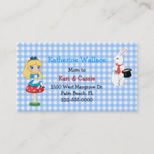 Colourful Alice in Wonderland Mummy Play Date Card