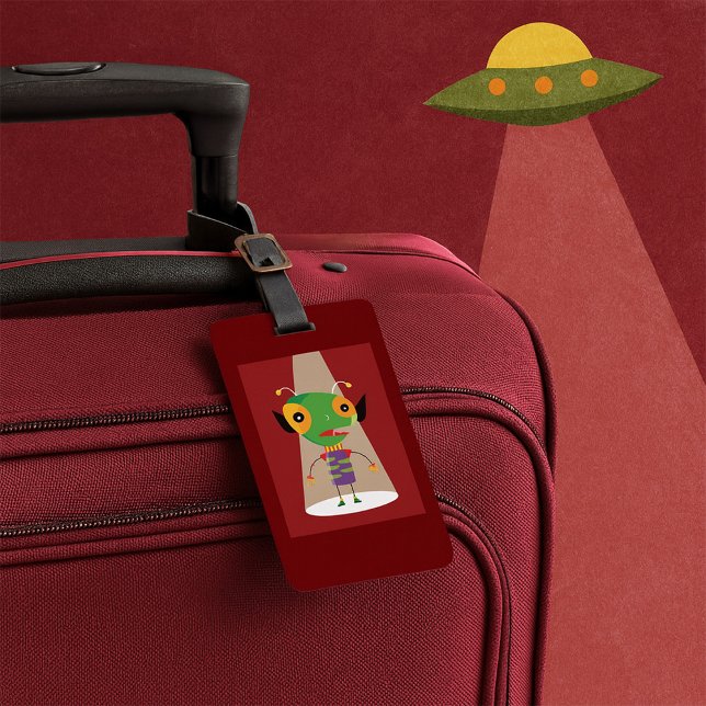Colourful Alien Ant in Spotlight Quirky Sci-Fi  Luggage Tag (Creator Uploaded)