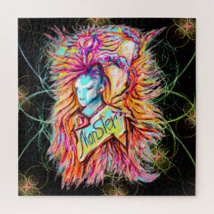 Colourful Alien Monster Art Pen Drawing Fantasy Jigsaw Puzzle