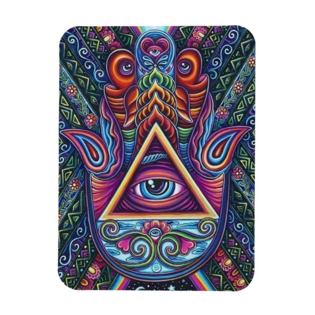 Colourful All-Seeing Eye Magnet (Vertical)