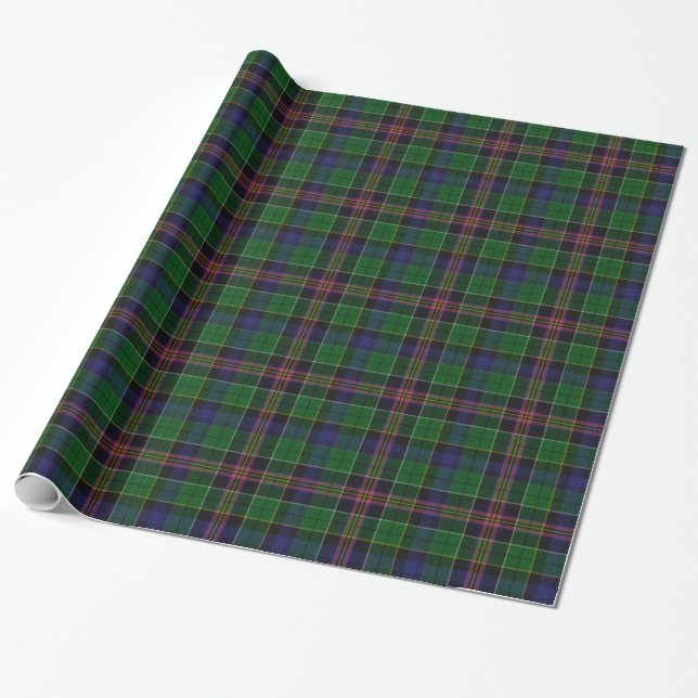 Colourful Allison Tartan Plaid Wrapping Paper (Unrolled)