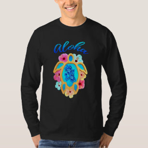 Colourful Aloha Hawaii Vacation Sea Turtle T-Shirt