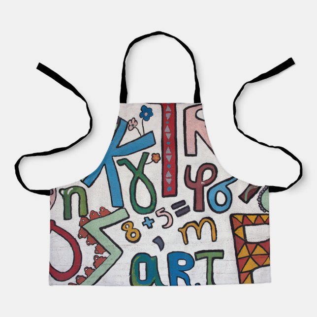 Colourful Alphabet All-Over Print Apron (Front)