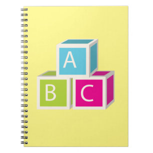 Colourful Alphabet blocks Notebook