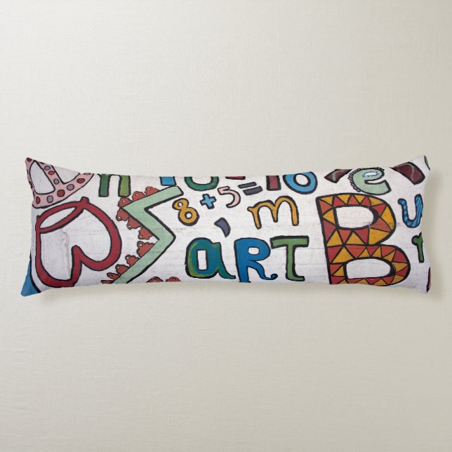 Colourful Alphabet Body Pillow (Front)