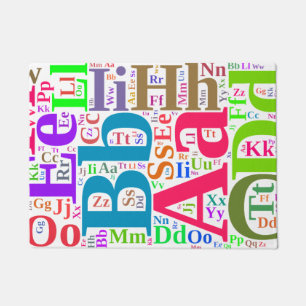 Colourful alphabet doormat