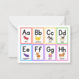 Colourful Alphabet Flash Cards for Curious Little