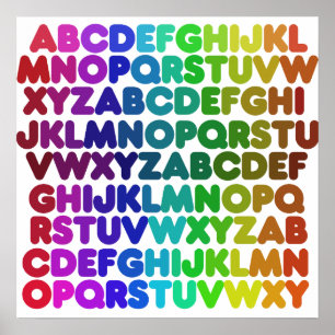 Colourful Alphabet for a TEACHER Poster