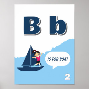 Colourful Alphabet Learning Poster Letter B