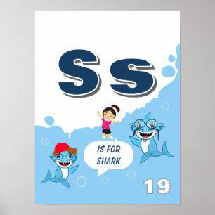 Colourful Alphabet Learning Poster Letter S