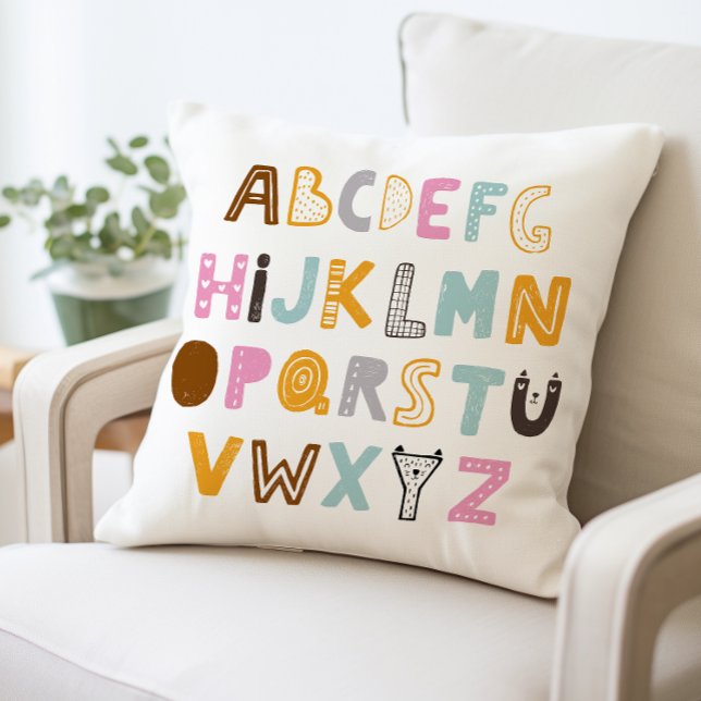 Colourful Alphabet Letters Pillow, ABC Cushion (Creator Uploaded)