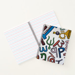 Colourful Alphabet  Notebook