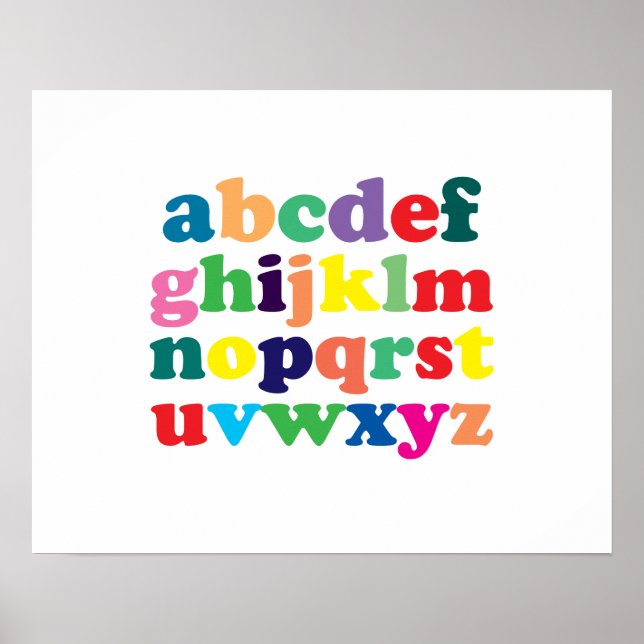 Colourful Alphabet Poster (Front)