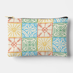Colourful Amalfi style tile seamless pattern Accessory Pouch